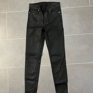 All Saints Coated Black Skinny Jeans size 26
